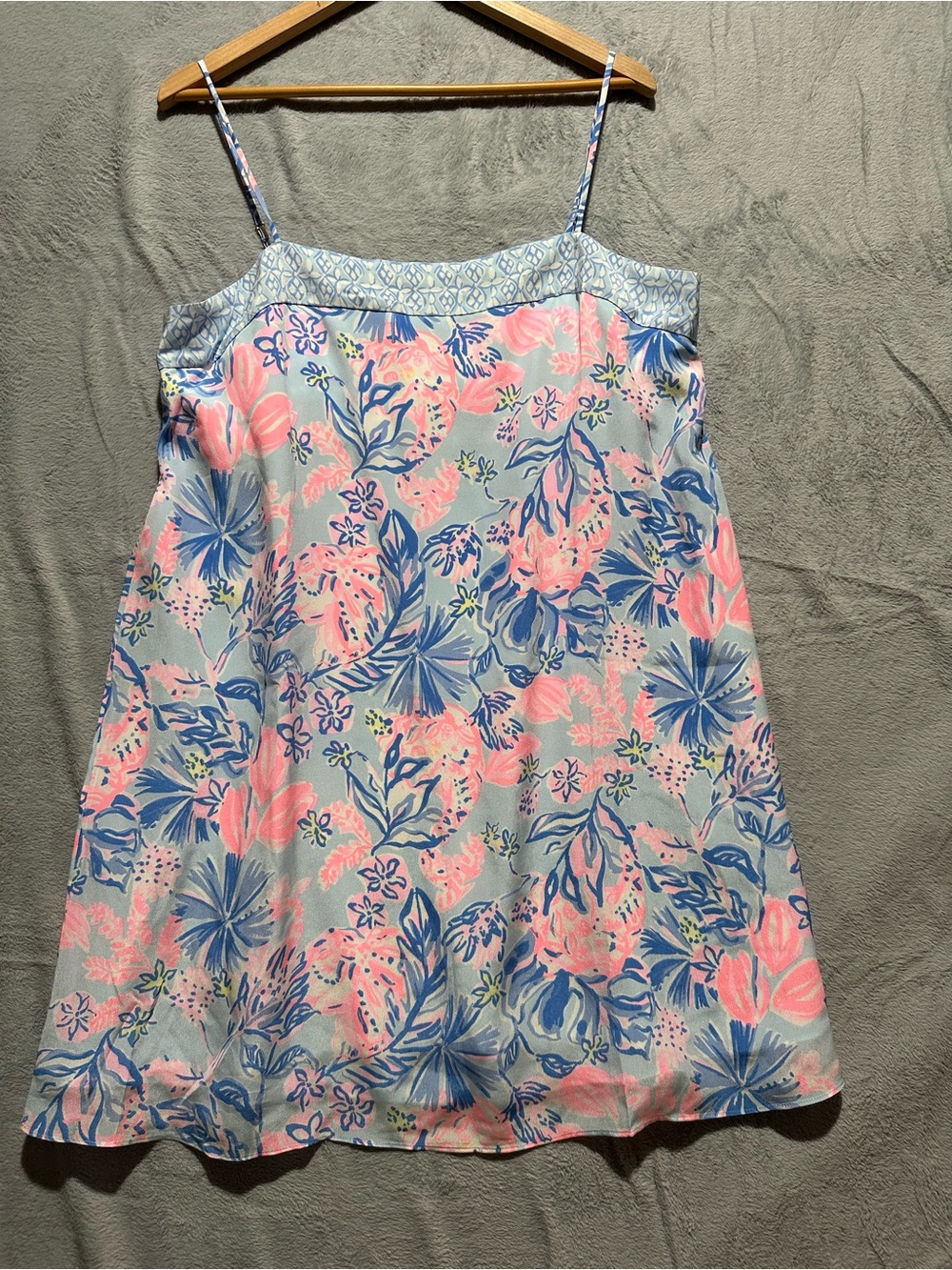 NWT Lilly Pulitzer Jesslyn Silk Slip Dress Elephant Splash Size 12 MSRP $298